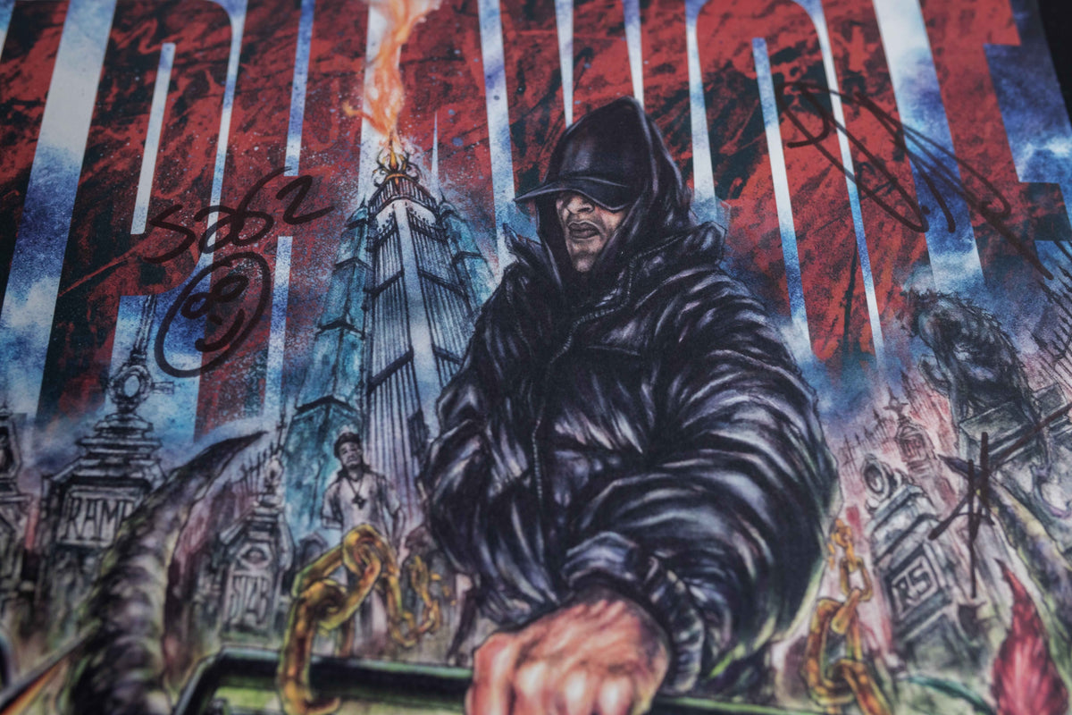 *SIGNED* Half Living Things 12" Transparent Green w/ Black Splatter